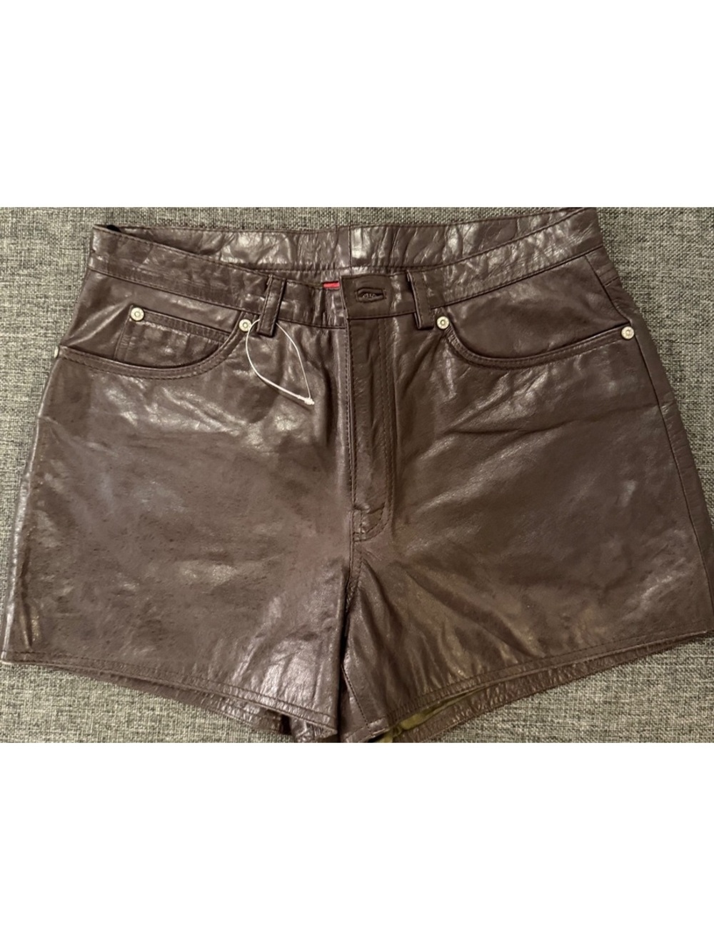 NWOT Vintage GAP Brown Leather Shorts by Gap Blue Jeans